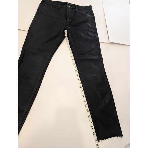 Joe's Jeans Black Sheen Skinny High Waisted 31 Ankle The Charlie - Picture 10 of 13